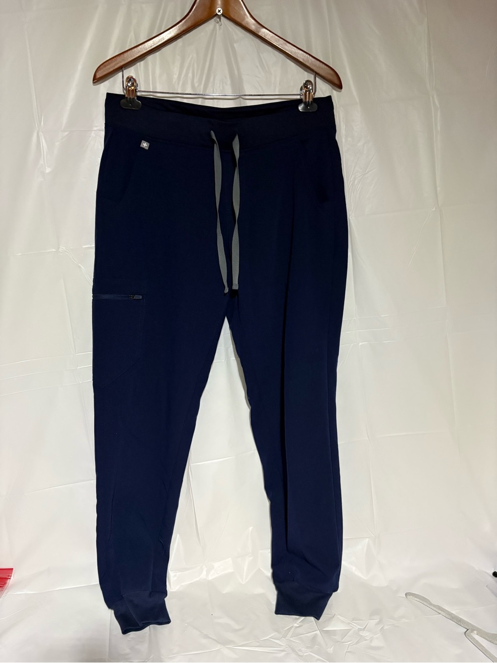 Figs Men's Navy Sweat Joggers with Zip Thigh Pocket